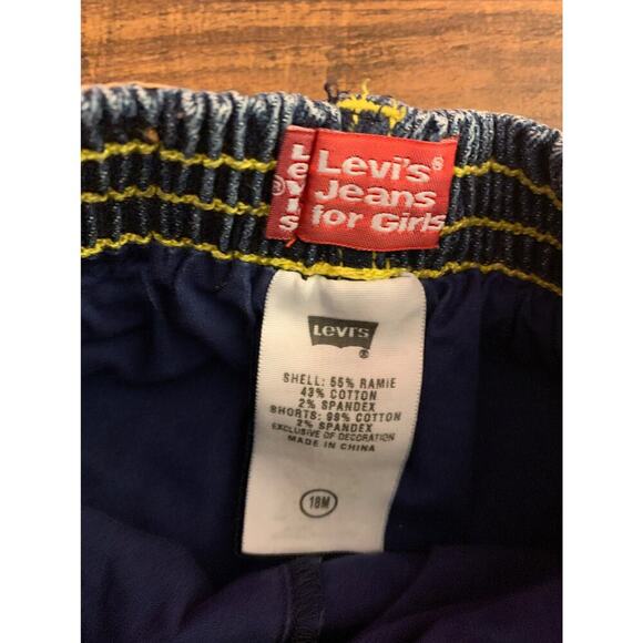 LEVI’S Girl’s Heart Embroidered Jean Skort / Size: 18 Months - Picture 3 of 9